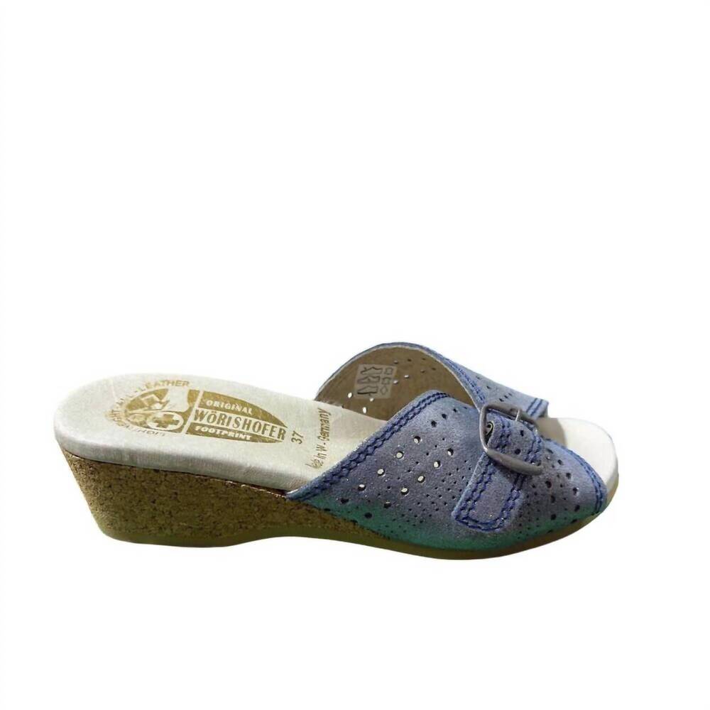 NEW WORISHOFER women's 251 slide sandal in slate glitter